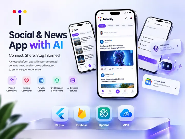 Flutter Social & News Platform